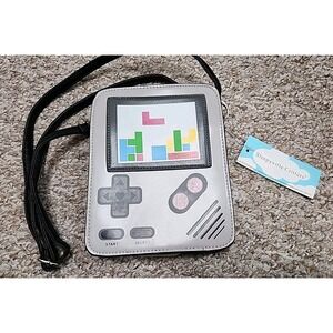 Sleepyville Critters Retro Video Game Console Crossbody Bag Grey Novelty Purse